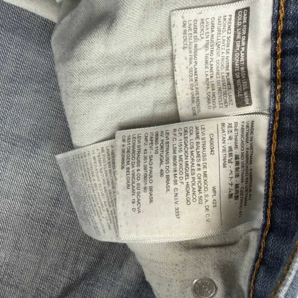 Levi's 505 Regular Fit Jeans Mens 38x30(29) Blue Medium Wash Straight Leg Denim